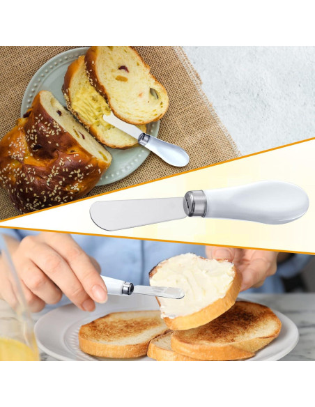 Cuchillos de Mantequilla Mixweer 4 Pcs Acero Inoxidable 13 cm