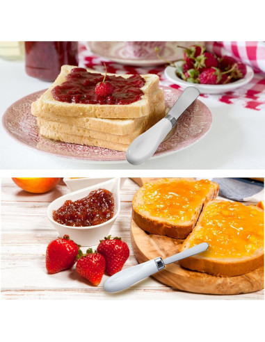 Cuchillos de Mantequilla Mixweer 4 Pcs Acero Inoxidable 13 cm