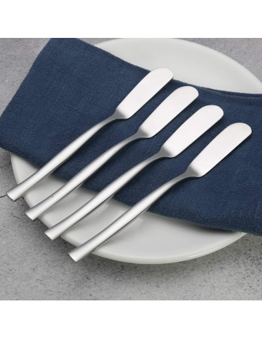 Juego de 12 cuchillos para mantequilla Xowine de acero inoxidable