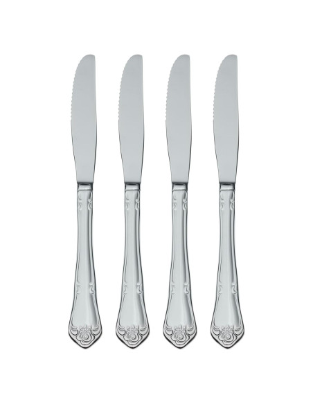 Set de 4 Cuchillos de Cena Oneida True Rose Acero Inoxidable Set de 4 Cuchillos de Cena Oneida True Rose Acero Inoxidable