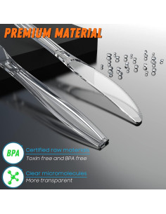 Cuchillos Desechables Dipoo Transparentes 19.05 cm 84 Unidades 2
