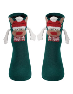 Calcetines Magnéticos Oso de Navidad Honganda Unisex