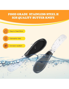 Juego de cuchillos para untar mantequilla Siutco 2 piezas acero inoxidable 2