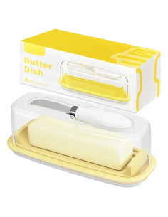 Plato para Mantequilla AJIJING con Tapa y Espátula Libre de BPA