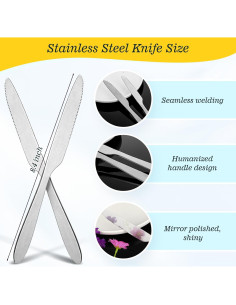 Set de 200 Cuchillos de Cena Nuenen 21.34 cm Acero Inoxidable 2