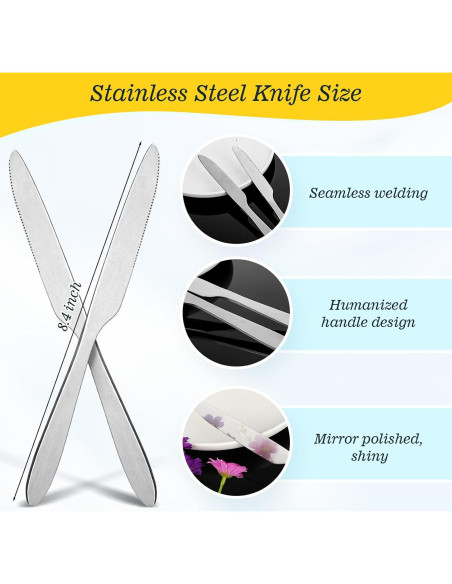 Set de 200 Cuchillos de Cena Nuenen 21.34 cm Acero Inoxidable