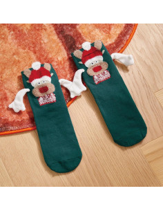 Calcetines Magnéticos Oso de Navidad Honganda Unisex 2