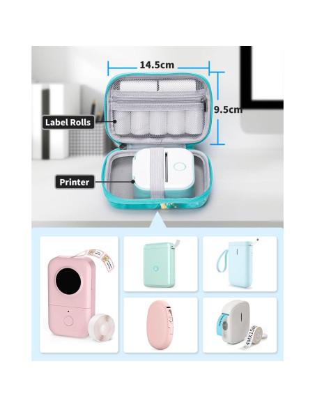 Funda Dura Memoking T02 para Mini Impresoras Verde