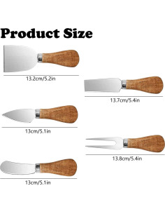 Juego de cuchillos para untar 20 piezas Linwnil acero inoxidable 2