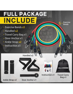 Bandas de Resistencia AllvodesBands 68 kg con Accesorios 2