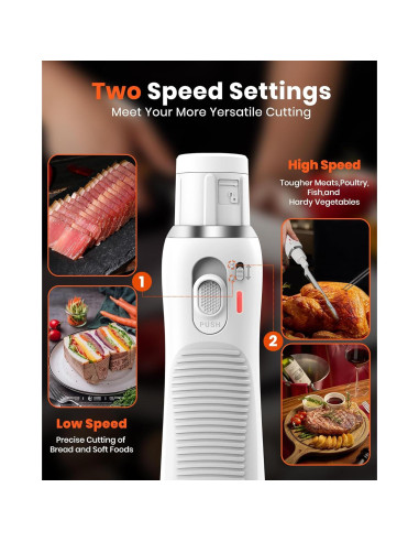 Cuchillo Eléctrico Inalámbrico Laudlife 40.7 cm Ergonomico