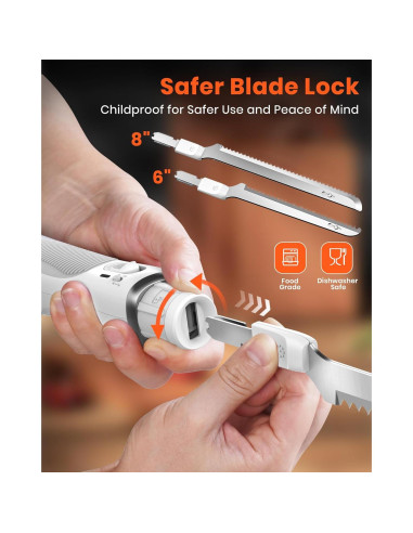 Cuchillo Eléctrico Inalámbrico Laudlife 40.7 cm Ergonomico