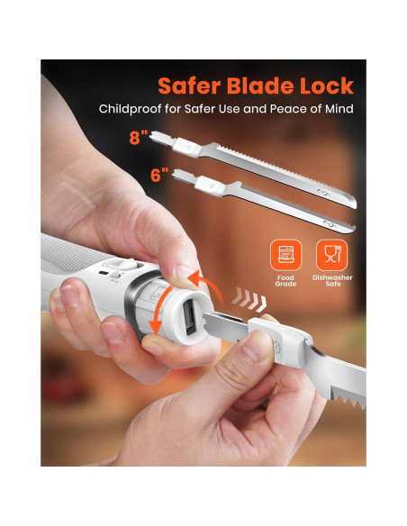 Cuchillo Eléctrico Inalámbrico Laudlife 40.7 cm Ergonomico