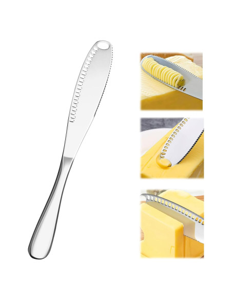 Cuchillo para Mantequilla ALLOMN 3 en 1 Acero Inoxidable 20 cm