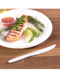 Cuchillos Desechables Karat U2011W 15.7 cm Blanco - 1000 Unidades 2