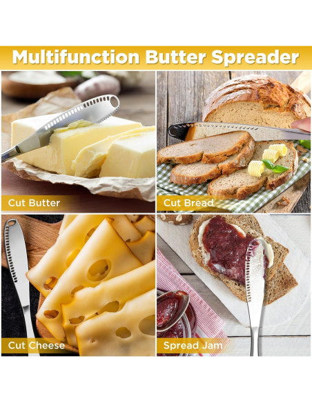 Cuchillo para Mantequilla ALLOMN 3 en 1 Acero Inoxidable 20 cm