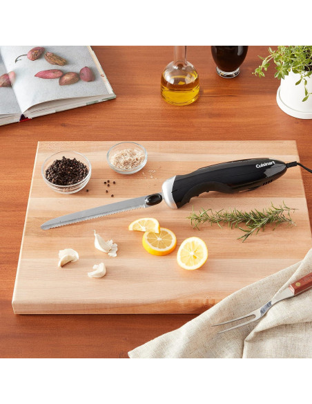 Cuchillo Eléctrico Cuisinart CEK-30, Mango Ergonómico, Negro