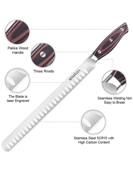 Cuchillo de Rebanar MOSFiATA 30.48 cm Acero Alemán Forjado