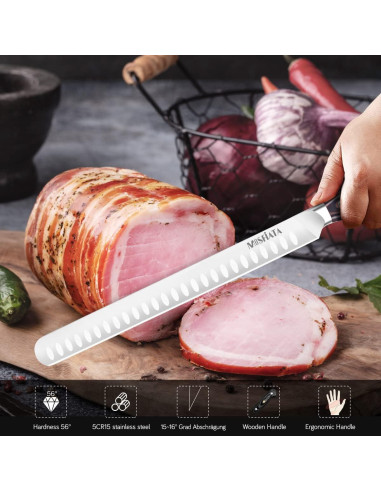 Cuchillo de Rebanar MOSFiATA 30.48 cm Acero Alemán Forjado