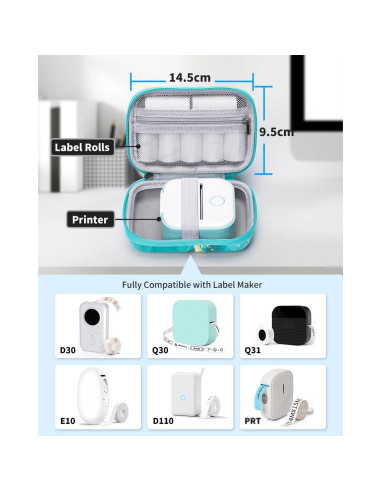 Funda Dura Memoking T02 para Mini Impresoras Verde