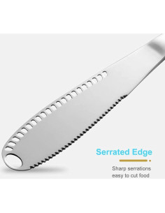 Cuchillos de Mantequilla de Acero Inoxidable Genérico - Paquete de 5 2