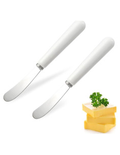 Cuchillo para Untar Mantequilla AISBUGUR 2Pack Acero Inoxidable 17.5 cm