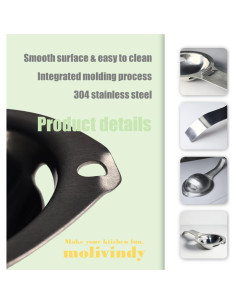 Separador de Huevos Molivindy de Acero Inoxidable 16.99 cm 2