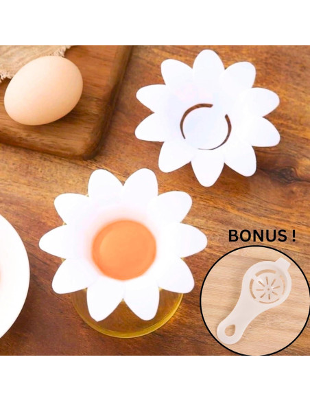 Separador de Huevo Margarita Genérico - Plástico Blanco