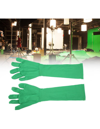 Guantes Verde Chromakey Luqeeg para Fotografía y Video