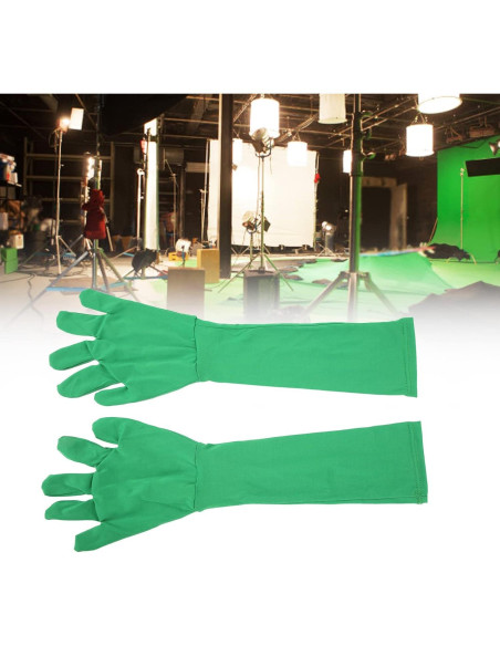 Guantes Verde Chromakey Luqeeg para Fotografía y Video