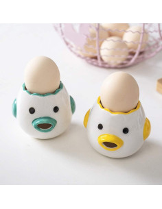 Separador de Yema de Huevo ZOSTLAND Cerámica Pollito Amarillo 2