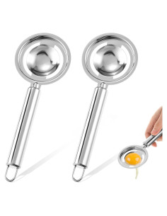 Separador de Huevos Acero Inoxidable Hpmjz 2 Pcs 20x7.2 cm