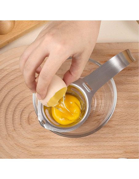 Separador de Huevos de Acero Inoxidable Lexenic - 2 Unidades