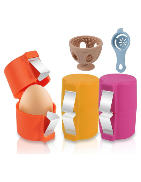Kit de Preparación de Huevos 3 en 1 Seeyoo - Abre, Cepillo y Separador
