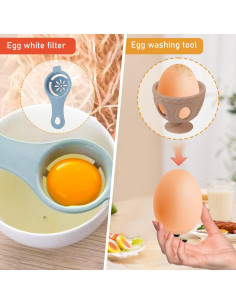 Kit de Preparación de Huevos 3 en 1 Seeyoo - Abre, Cepillo y Separador 2
