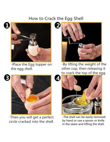 Cortador de Huevos Doble Taza Ishang Acero Inoxidable 10.8 cm