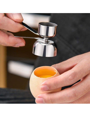 Cortador de Huevos Doble Taza Ishang Acero Inoxidable 10.8 cm