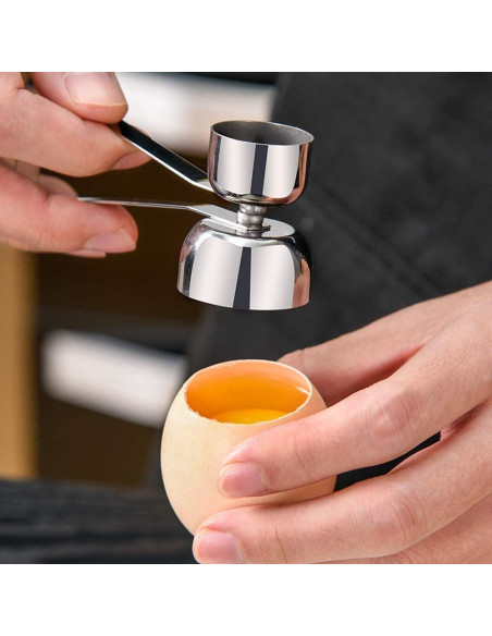 Cortador de Huevos Doble Taza Ishang Acero Inoxidable 10.8 cm
