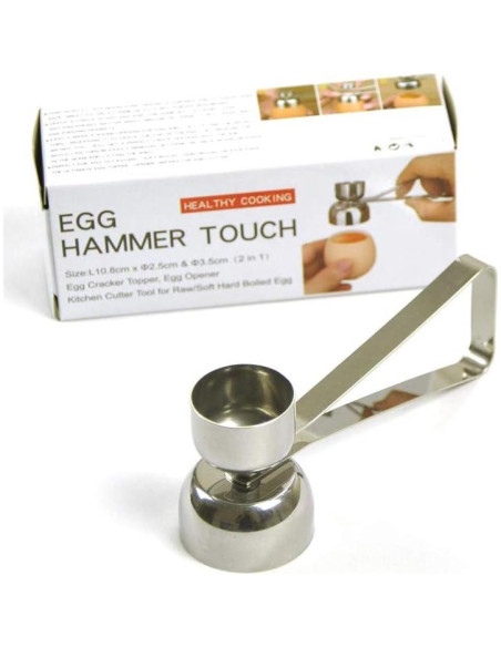 Cortador de Huevos Doble Taza Ishang Acero Inoxidable 10.8 cm