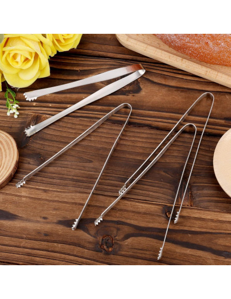 4 Pinzas de Acero Inoxidable BOXOB para Chalaza de Huevo 15.2 cm