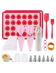 Kit de Hornear Macarons Angadona - 30 Piezas Silicona