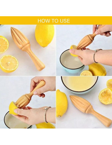 Exprimidor de Cítricos de Madera Jizlan Manual 0.009 kg