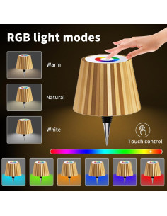 Lámpara de Mesa LED Inalámbrica Sandalizea 2024 RGB 2