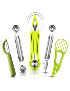 Juego de cucharas para melón 5 piezas Daoeny acero inoxidable