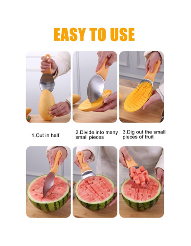 Cortador de Frutas Fammom Multifuncional Acero Inoxidable