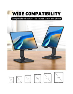 Soporte para Tableta OCYCLONE TAB-STA-BLACK Ajustable 15.6" 2