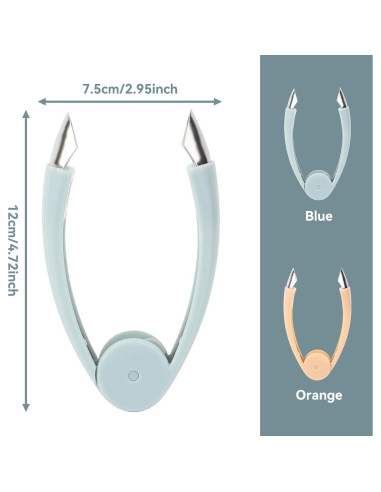 Pelador de Ojos de Piña HERCHR Acero Inoxidable 12 cm Azul