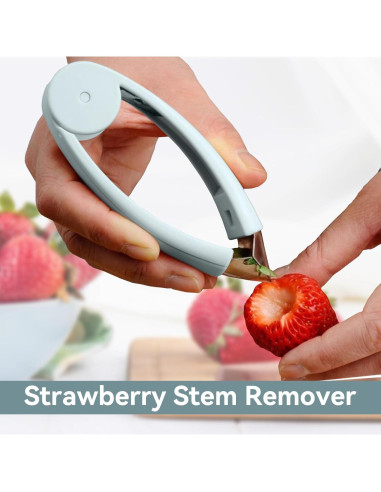 Pelador de Ojos de Piña HERCHR Acero Inoxidable 12 cm Azul