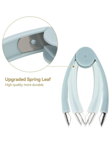 Pelador de Ojos de Piña HERCHR Acero Inoxidable 12 cm Azul