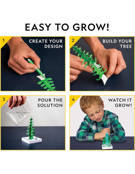 Kit de Crecimiento de Cristales National Geographic - 3 Árboles